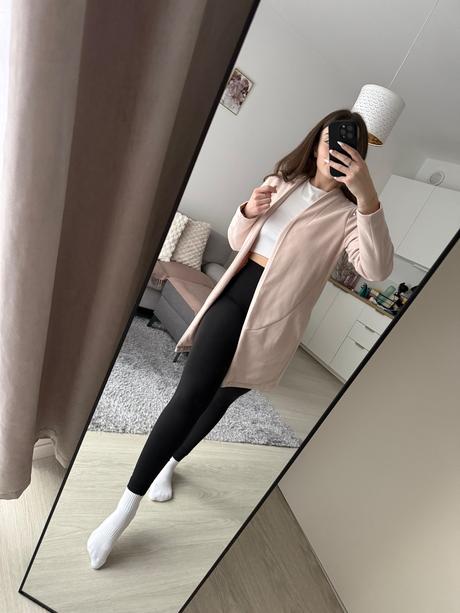 Bledoružový kardigán, s