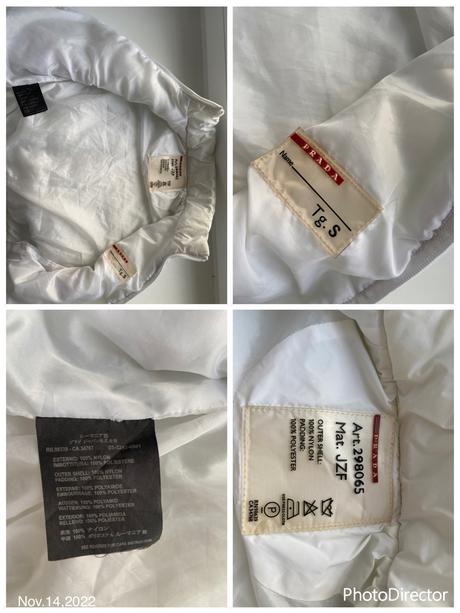 Vatovaná unisex vintage vesta prada, prada,s