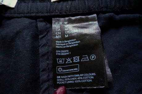 Ľanové nohavice h&m regular fit, h&m,m