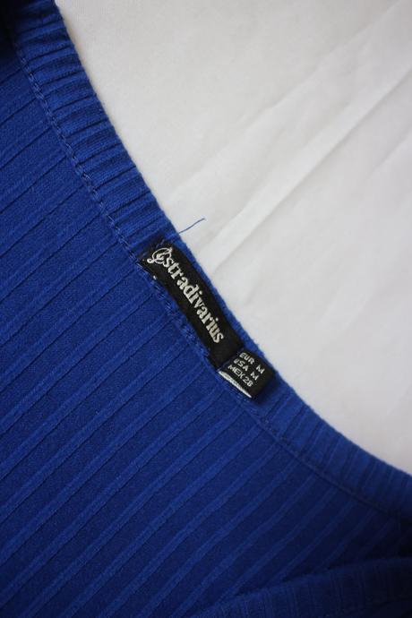 Modré tričko, stradivarius,m