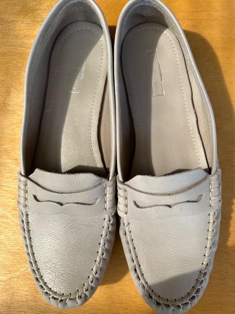 Béžové mäkké mokasíny z pravej kože, deichmann,38