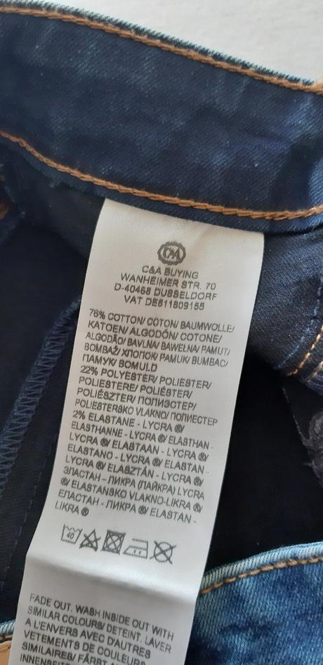 Rifle jegging s kvetmi, c&a,36