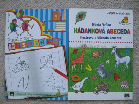 2x pracovný zošit 5-7 rokov + dosky na písmenká,