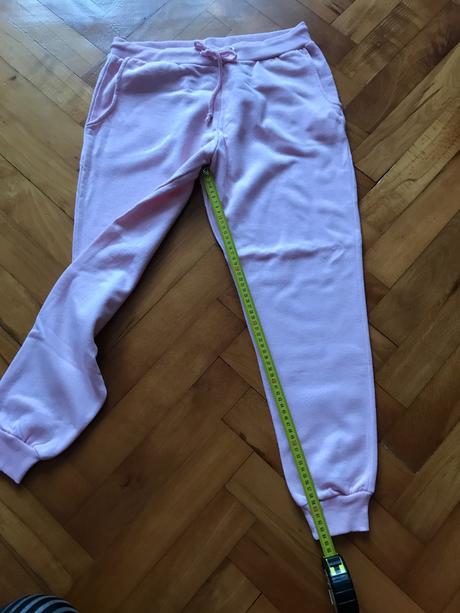 Svetloružové dámske tepláky, l