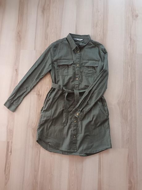 Košeľové šaty s bočnými vreckami, h&m,152