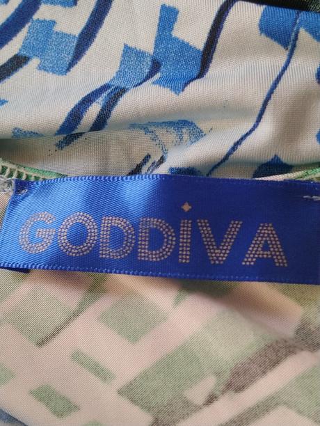 Dlhé elastické šaty s farebným vzorom, goddiva, l