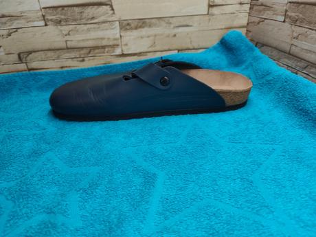 Birkenstock 45 - pánske kožené tmavomodré šľapky, birki,45