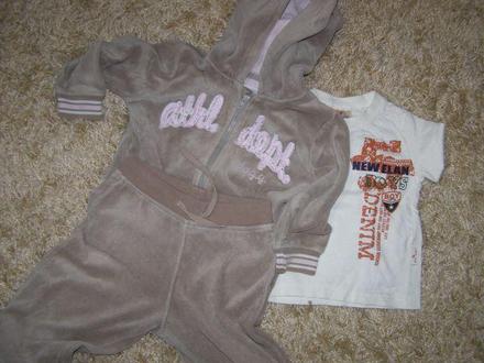 Dievčenská  velúrová súprava, h&m,86