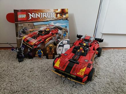 Lego ninjago 71737 kayove červené auto,