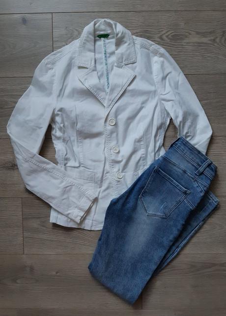 Biele sako, benetton,s
