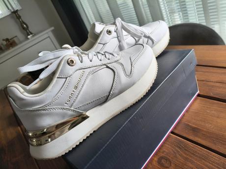 Tommy hilfiger kožené biele tenisky 37, tommy hilfiger,37