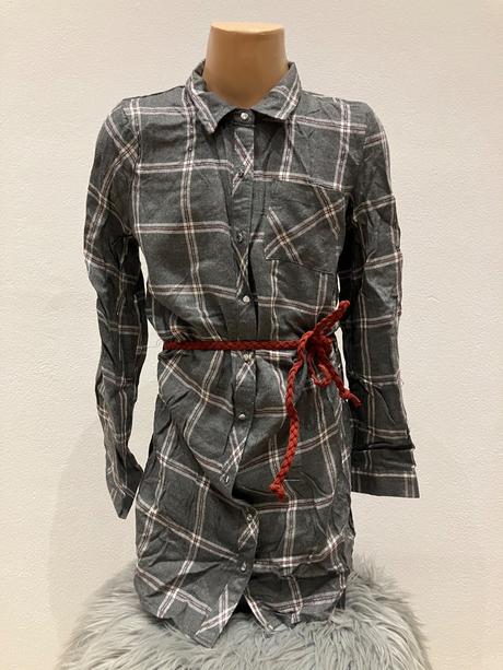 Dievčenské košeľové šaty kárované (104), 104