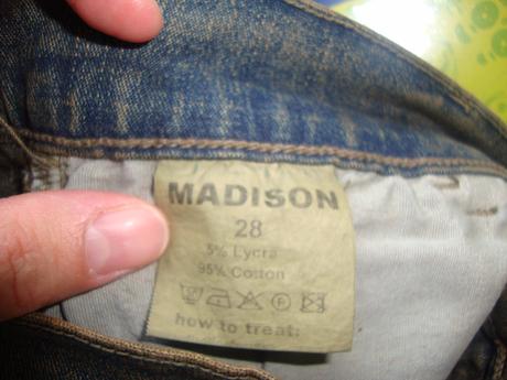 Riflová dlhá sukňa velk. 28 s rozparkom vzadu, 28