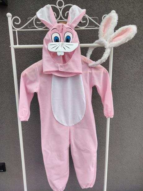 Karnevalový kostým ružový zajačik, 