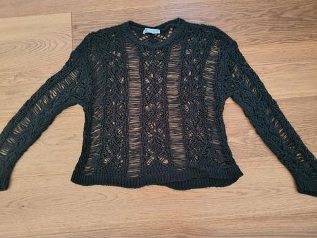 Sieťovany pulóver z bavlny, zara,s