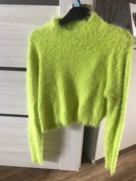 Neónový huňaty svetrik h&m, h&m,m / s