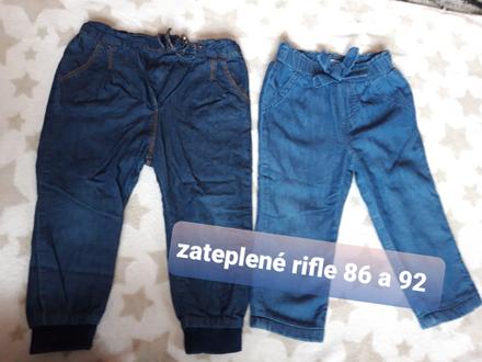 Predám dvoje zateplené rifle, 86