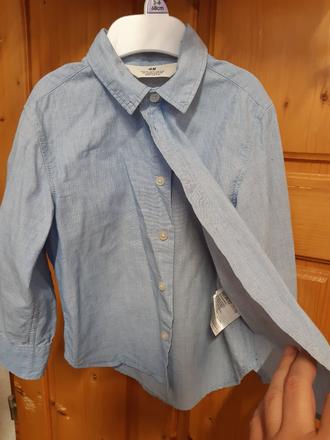 Modrá košieľka, h&m,98