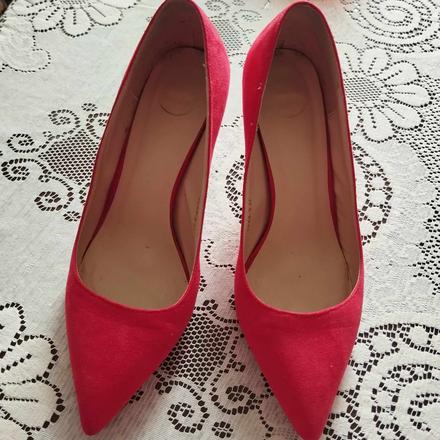 Červené semišové lodičky, 37