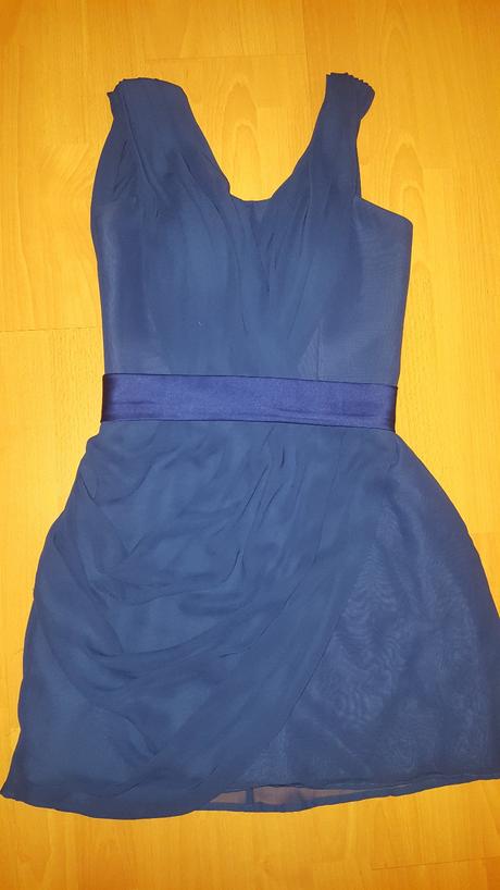 Modré spoločenské šaty vel. 36, 36