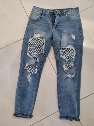 Boyfriend rifle so sieťkou, xs