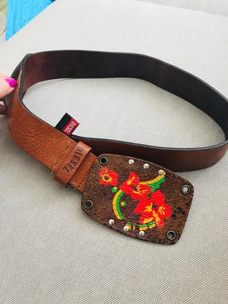 Kabelky prňaženky -opasok diesel kožený original, diesel