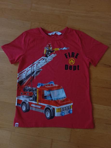 Nádherné hasičské lego tričko, h&m,122
