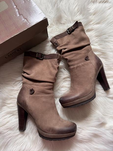 Lasocki - kožené čižmy, lasocki,37