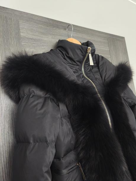 Luxusna talianska zimna bunda s pravou kozusinou, m
