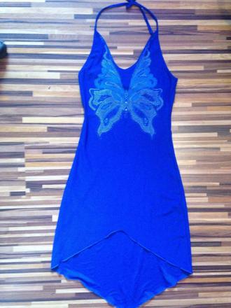 Asymetricke letne modre saty, s