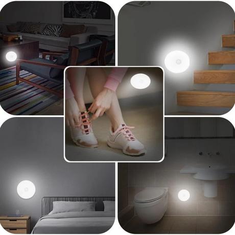 Nočné svetlo s 8 led svetlami a čidlom pohybu,
