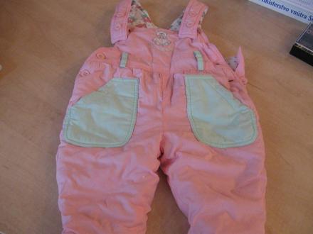 Zateplené nohavice na traky, 68