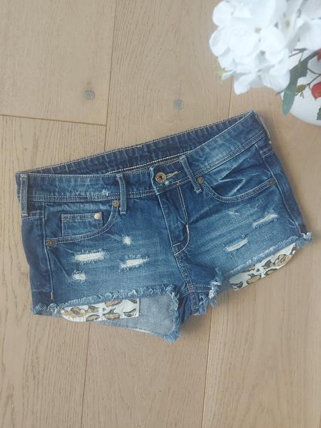 Riflove kraťasy - top stav, h&m,34