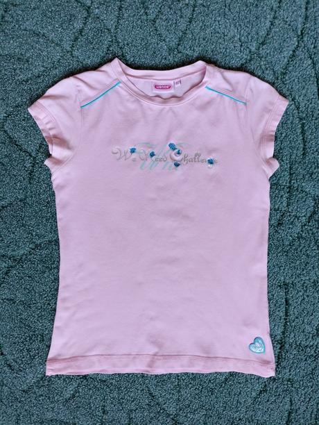 Kvalitné tričko s potlačou a výšivkou veľ. 152, 152