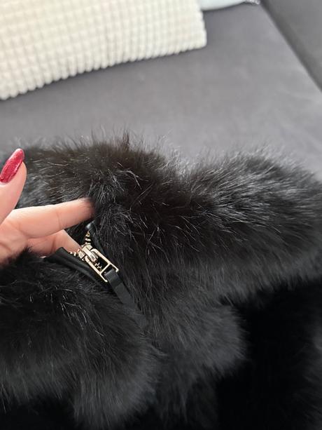 Kožušinova bunda s kapucňou zara, zara,m