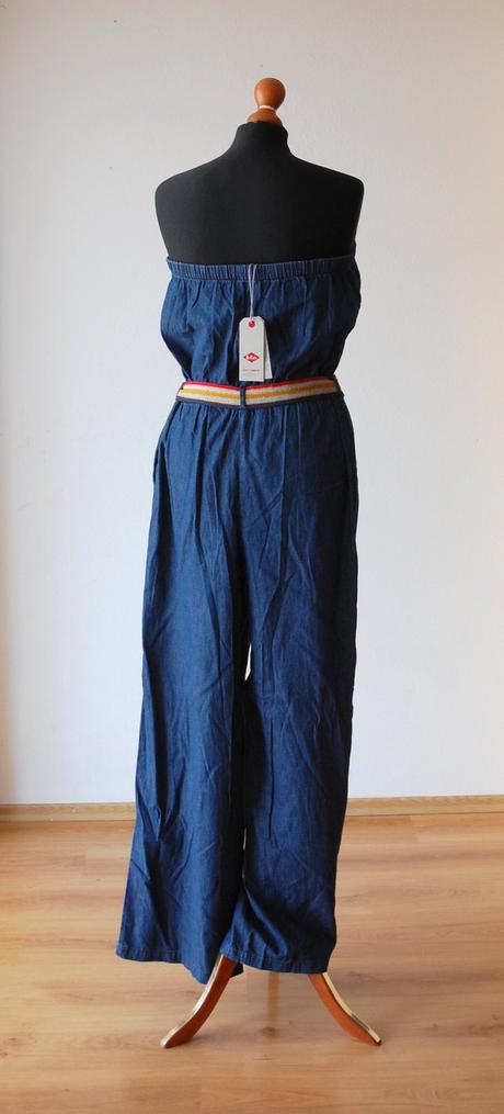 Štýlový letný denimový overal nohavice široký stri, lee cooper,s