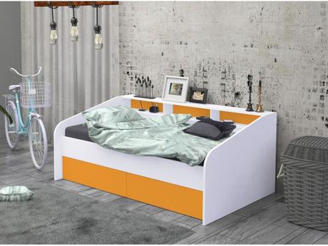 Detská posteľ s poličkami, šírka (cm): 90,dĺžka (cm): 200