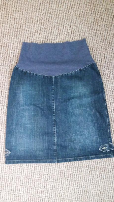 Tehotenska riflova sukňa, xl