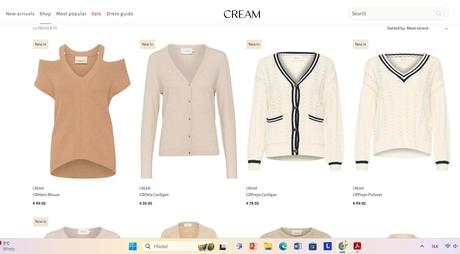 Kvalitný sveter cream pc 60 eur, s