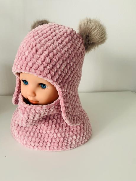 Detská čiapka a nákrčník, 62 / 68 / 74 / 80