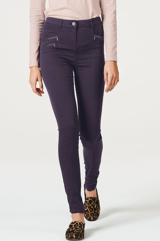 Fialové elastické nohavice, next,40 / l