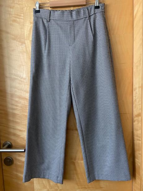 Cierno-biele cullote nohavice, zara,xs
