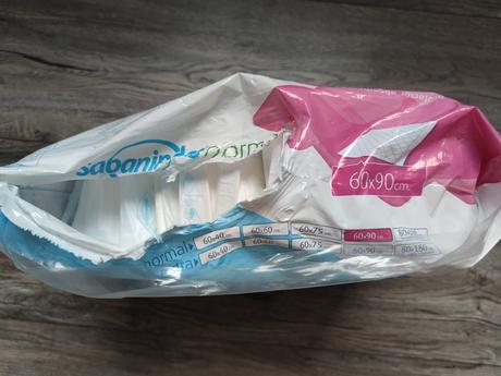 Načaté balenie nepremokavých podložiek, 