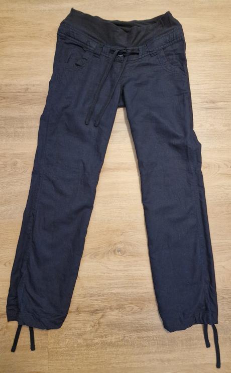 Ľanové tehotenské nohavice h&m mama, veľ. 36, h&m,36