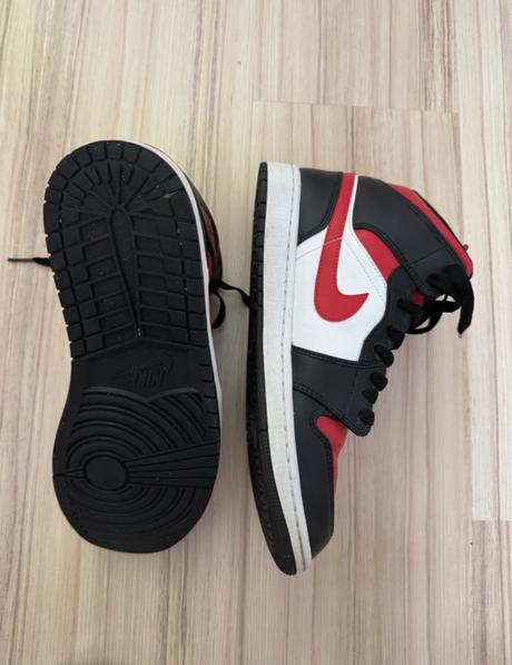 Nike air jordan 1 mid bred men's sneakers, nike,44