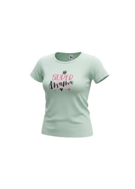 Dámske tričko s potlačou super mama, xl