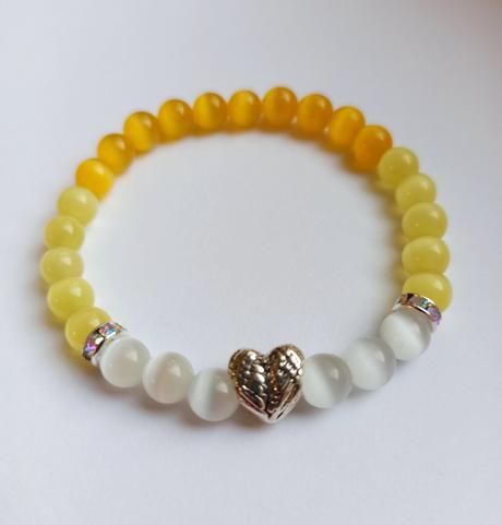 Handmade náramky -mačacie oko,aj set s náušnicami, 