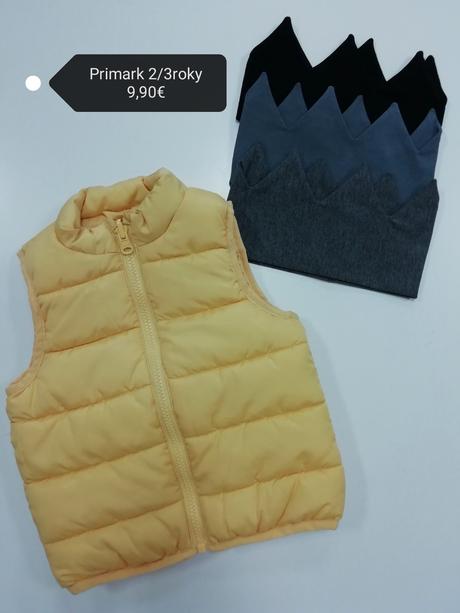 Žltá zateplená vesta, primark,98
