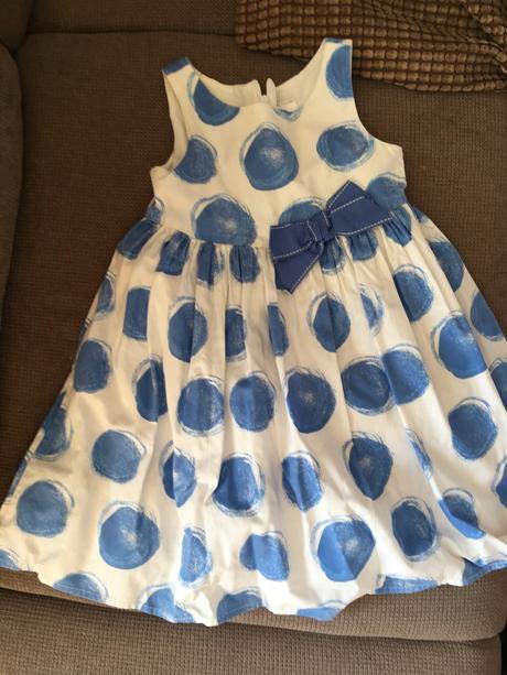 Bodkovane letne saty, palomino,116