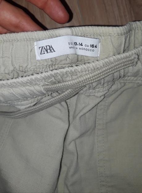 Plátenné nohavice, zara,164